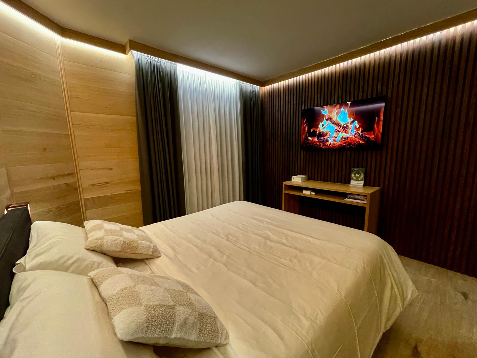 Bed and TV